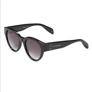 NEW Alexander McQueen Cat Eye Black Sunglasses 51M
